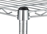 5-Shelf Shelving Shelves Unit with Wheels Steel Organizer,36"Wx14"Dx60"H,Silver 70926562