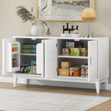 4-Door Sideboard Storage Cabinet Door Shelf for Living Room and Dining Room, Two Large Cabinets N759P192455K