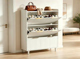 () 3-Drawer Shoe Cabinet with Top Grille Panel MDF Door Panels with 61739478