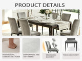 Dining Chairs Set of 4 Modern Velvet Upholstered Chairs with Metal Le gs Adjustable feet for Dining W3851P493953