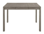 ZUN 1pc Contemporary Counter Height Expandable 18"LEAF Square Table Rustic Brown Gray Finish Dining B011P240948