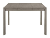 ZUN 1pc Contemporary Counter Height Expandable 18"LEAF Square Table Rustic Brown Gray Finish Dining B011P240948