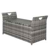 106*52*46cm Iron Frame Can Accommodate Gray Gradient Footstool Locker Rattan Locker 16976080