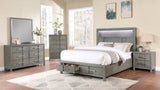 ZUN Kenzo Modern Style 6-Drawer Dresser Silver Coated metal Handles made with wood in Gray Color B009139192