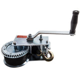 2000lbs Hand Winch Hand 2 Gear Crank Winch Heavy Duty ATV Trailer Boat Silver US 49957498
