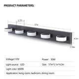 (Same as W1340110593/L2009) LED Modern Black 5-Light Vanity Lights Fixtures Over Mirror Bath Wall W1340P206811