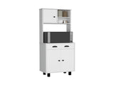DEPOT E-SHOP Waco 67" H Kitchen Pantry with Two Cabinets, Two Open Shelves, and One Drawer,White B097P167429