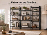 Three Columns and Four Layers Bookshelf, Wide Bookcase with 11 Open Display Shelves, 32883507