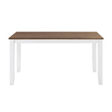 Cherry and White Finish 7pc Dining Set Table and 6 Side Chairs Set Double X-Back Design Wooden B011P188434