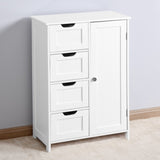 ZUN White Bathroom Storage Cabinet, Floor Cabinet with Adjustable Shelf and Drawers 31906358