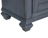 84 inch Universal Pier Bookcase, No Assembly Required, Corduroy Blue Finish B108P193073