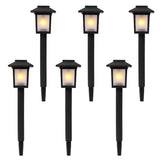 ZUN 6pcs Waterproof Solar Torch Light Outdoor Decorative Lighting with Flickering Dancing Flames Auto 56418927