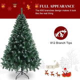 6FT Iron Leg White PVC 812 Branches Christmas Tree 46802039