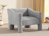 Modern Barrel Chair Accent Chair 29.9" Upholstered Armchair for Living Room and Bedroom, Grey N763P336531E