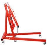 ZUN 2 Ton Folding Engine Hoist Cherry Picker Shop Crane Hoist Lift, Heavy Duty Steel with 6 Iron Caster 10895565