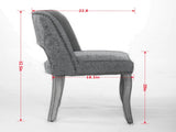 Wooden Dining Chairs Set of 2, Modern Fabric Upholstered Dining Room Chair Kitchen Chairs, Farmhouse 44735108