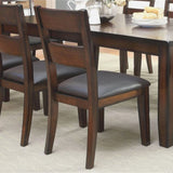 ZUN Dark Cherry Finish Solid wood Transitional Style Kitchen Set of 2pcs Dining Chairs Bold & Sturdy B011P162631