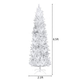6.5ft Flocking Tied Light Christmas Tree 92894854