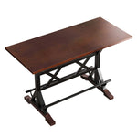 ZUN Solid Wood Bar Table, Rustic Farmhouse Pub Table Rectangle Bar Height Window Table Sofa Bar Table WF321688AAP