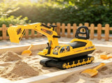 Yellow Black No Power Excavator Toy Durable Ride On Tractors Digger Movable Scooter Walker, Basket 86452140