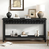 U_STYLE Fir Veneer Modern Stylish Console Table with Honeycomb Design,Suitable for Study,Entryway, N711P230811B