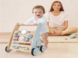 Multi-Functional Baby Activity Walker, Anti-O-Leg Design Wooden Walker with Storage for Toddlers 82574358