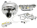 Chrome Brake Booster & Master Cylinder & PV4 Disc Valve Fits for 1968-1982 Chevrolet Corvette 22379844