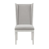 Light Grey and Weathered White Padded Side Chair B062P209266