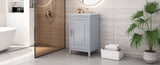 20.3" Bathroom Vanity with Sink, Functional Drawer, Door Shelf, Soft-closing Door, Grey N759P218643E