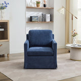29.92'' Swivel Accent Chair, Upholstered Skirted Swivel Chair with Removable Back Cushion, 360 W3188P282084