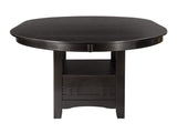 Dark Cherry Finish Counter Height 1pc Dining Table w Extension Leaf and Storage Base Traditional B01167864