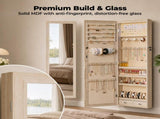 Jewelrys and Storage, 47.2-Inch Tall Lockable Wall or Door Mounted Jewelry Armoire 76995471