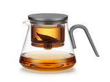 Heat-resistant glass teapot, magnetic switch, Gunmetal Black 800mL 47773149