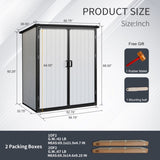 5x3FT Outdoor Storage Shed Waterproof Resin Cabinet with Lockable Doors for Bikes and Patio 81810848