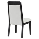 Mason Ivory and Black Wood Dining Side Chair B062P299891