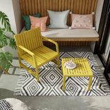 2-Piece Indoor/Outdoor Furniture set 1 Chairs & 1 Coffee Tables Waterproof PP Material - Easy W3450P323305