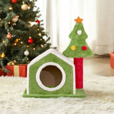 24in Christmas Cat House Cat Bed Cave, Soft Plush Christmas Nest Holiday Decor for Indoor Cats 64956948