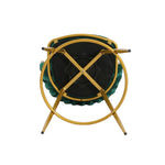 ZUN Swivel Counter Height Bar Stools Set of 2, 31.5" Bar Height Stools with Hand-Woven Backrest & Gold N762P216979F