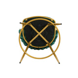 ZUN Swivel Counter Height Bar Stools Set of 2, 31.5" Bar Height Stools with Hand-Woven Backrest & Gold N762P216979F