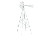8FT Weather Resistant Yard Garden Windmill White 61519287