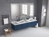 84 x 48 Inch LED Bathroom Mirror with Front and Backlight, Wall Mounted Vanity Mirror, Anti-Fog, W2287P277637