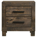ZUN Rustic Golden Brown 2-drawer Nightstand B062P145494