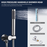 Shower System Shower Faucet Combo Set Wall Mounted with 10" Rainfall Shower Head and handheld shower 68072436
