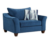 Camero Fabric Pillowback Arm Chair, Navy Blue T2574P195785