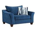 ZUN Camero Fabric Pillowback Arm Chair, Navy Blue T2574P195785