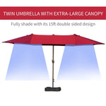 ZUN Outdoor beach umbrella/Double-Sided Market Umbrella （Prohibited by WalMart） 45957691