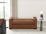Stylish and Durable Brown Faux Leather Ottoman N769P426918D