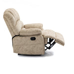 ZUN Large Manual Recliner Chair in Fabric for Living Room, Beige W1803130582