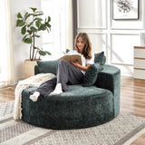 55''L Chenille Sponge single sofa,No Assembly Required,Fluffy Modern Sleeper Chair for Living room, W834P221025