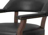 Gorman Dining and Game Chair in Walnut with Black Faux Leather B050P412222